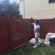 FP - Residential Exterior Cedar Fence Painting on Druid Hill Dr in Parsippany, NJ 3